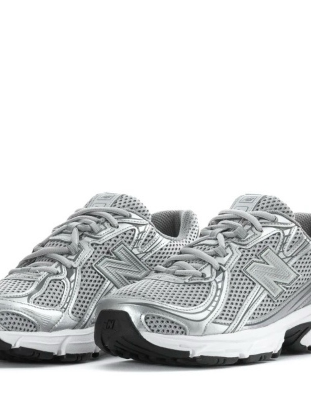 New Balance Silver Mesh Athletic Sneakers